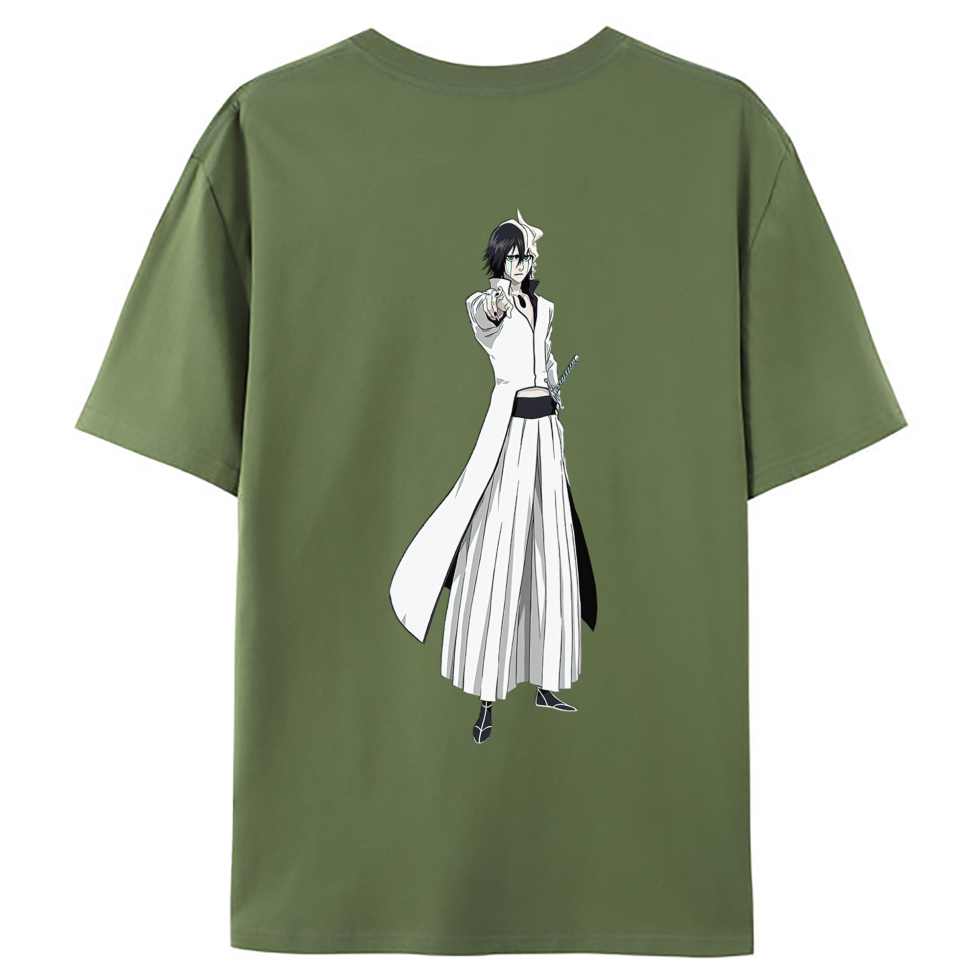 （画像用） ブリーチ ウルキオラ·シファー BLEACH Ulquiorra cifer 綿100％ メンズ半袖Tシャツ（バックプリント） 通気性